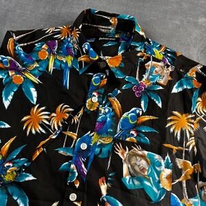 Betabrand Mens Shirt Multicolor Sz XL Hawaiian Short Sleeve Collar Pocket Cotton
